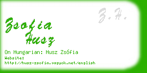 zsofia husz business card